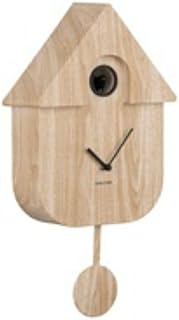 Karlsson Cuckoo Modern Wall Clock Light Wood, Multicolored, 40 x 40 x 5 cm