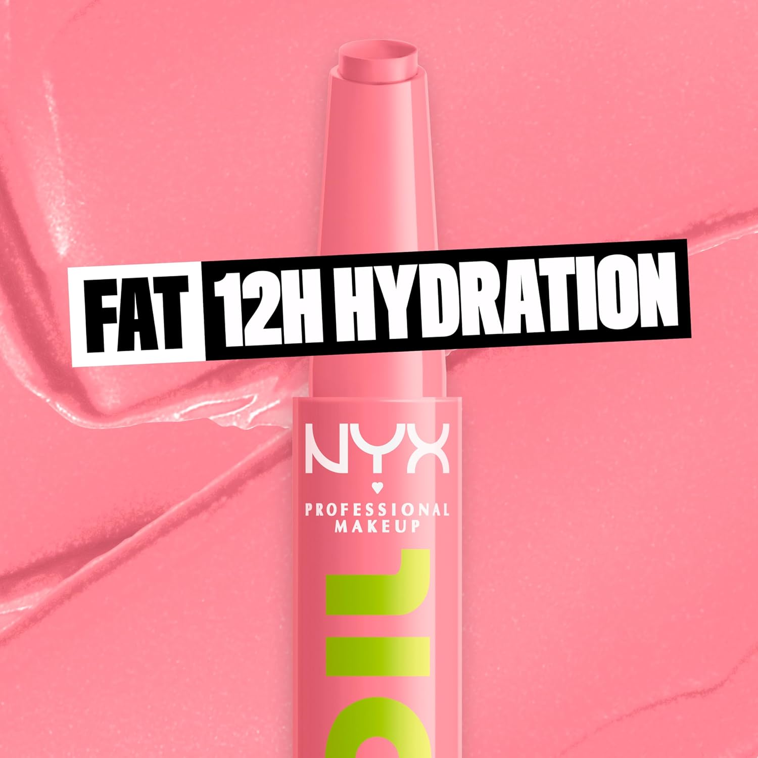 NYX Professional Makeup Lip Balm, A Hint of Colour, Infused with Oils for Long Lasting Hydration, Lightweight & Vegan Formula, Fat Oil Slick Click, Clout-2