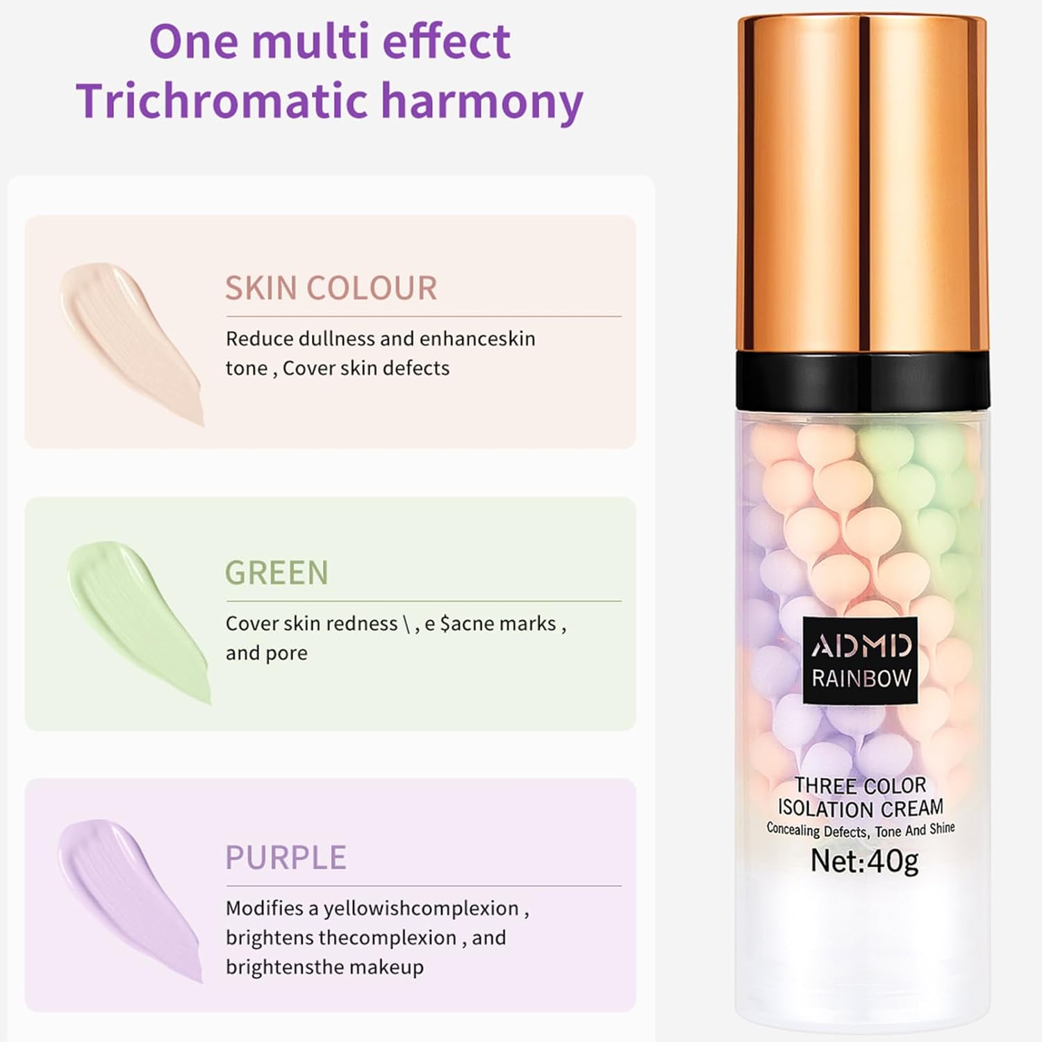 Colour Correcting Primer,Hydrating Face Primer,Pore Primer Under Foundation,Natural Matte Finish Prep Colour Correcting For Dry Skin Pore Minimizer,Vegan-1