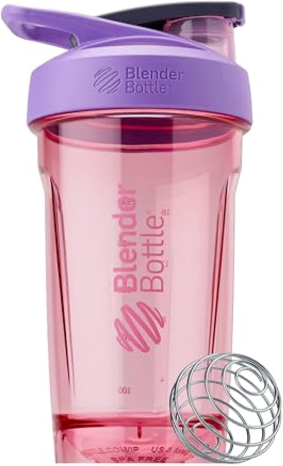 BlenderBottle Strada Shaker Cup Perfect for Protein Shakes and Pre Workout, 680ml, Purple-0