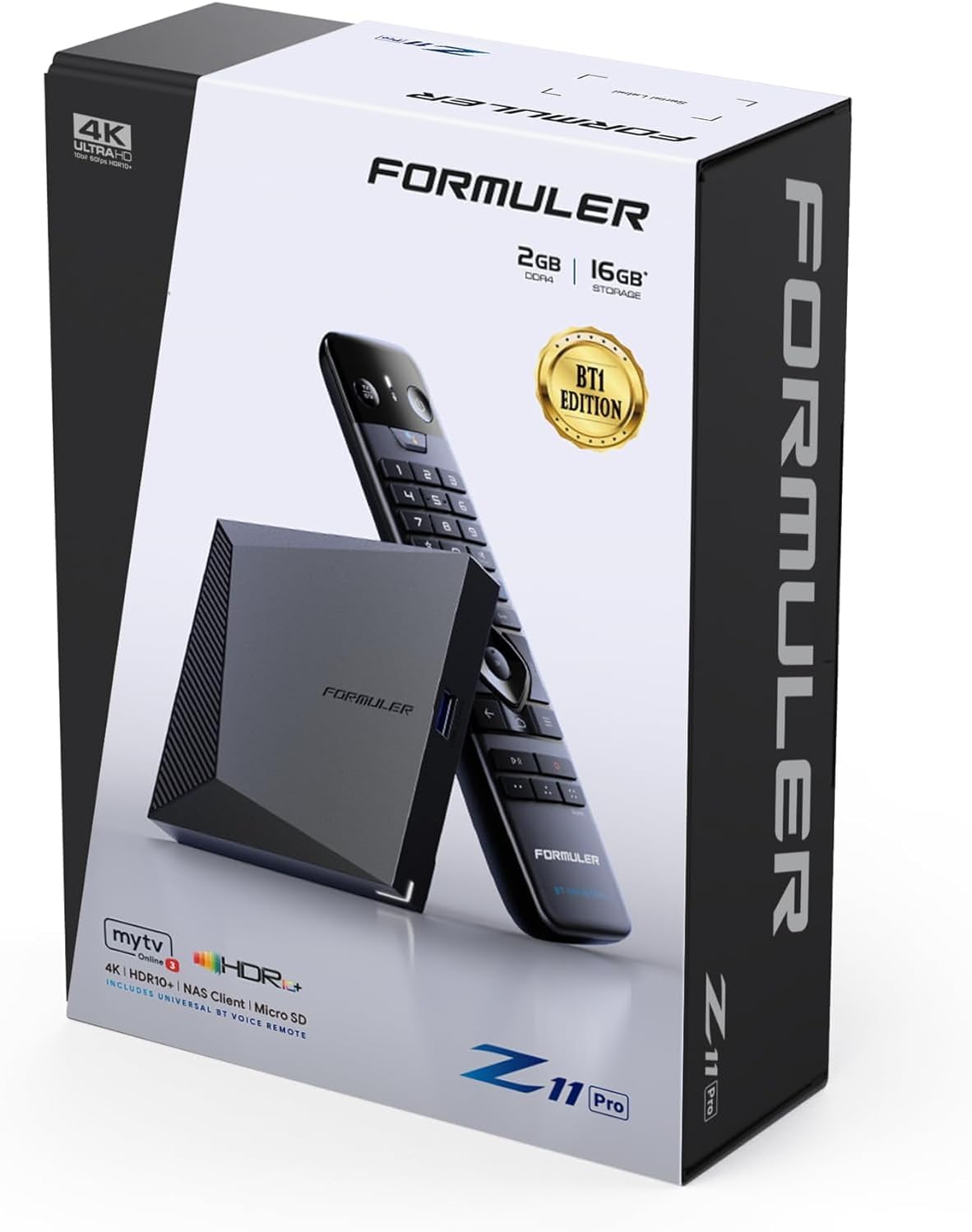 Formuler Z11 Pro BT1 Bluetooth Edition with GTV-BT1 Remote Control Android 11 Mytvonline 3 4K UHD Set Top Box Official UK Version BT 1-7