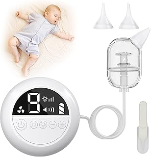 Nasal Aspirator Baby, Baby Nose Aspirator AOSITE Baby Nasal Sucker 9 Suction Levels Nasal Aspirators Electric Nose Sucker for Child Rechargeable Automatic Nose Cleaner Nose Sucker for Newborn