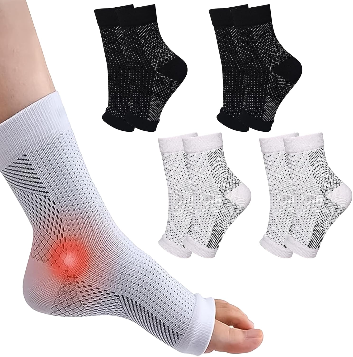 INBOLM Upgraded Neuropathy Socks for Women and Men,Soothe Relief Socks for Neuropathy Pain Women,Plantar Fasciitis Relief Compression Socks for Arch Pain, Foot Swelling & Fatigue-0