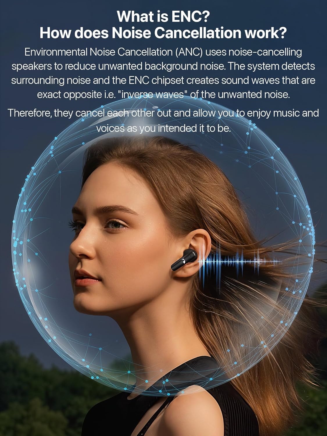 Nakamichi Sound True Wireless In-Ear Earphones, Bluetooth 5.3, English Voice Prompts, ENC Noise Reduction, Hands-free Calling, Wireless Charging With LED Display & Up To 32 Hours Battery Life-2