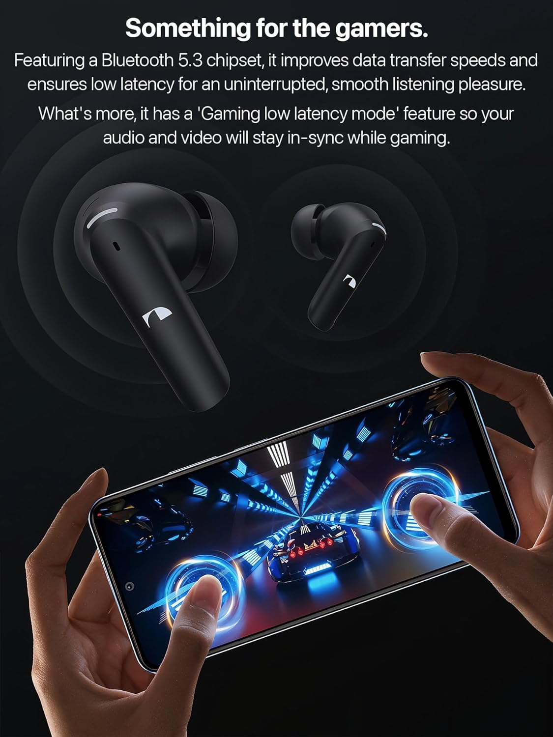 Nakamichi Sound True Wireless In-Ear Earphones, Bluetooth 5.3, English Voice Prompts, ENC Noise Reduction, Hands-free Calling, Wireless Charging With LED Display & Up To 32 Hours Battery Life-4