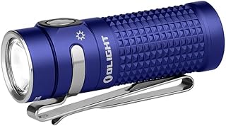 OLIGHT Baton 4 EDC 1300 Lumens Rechargeable LED Small Torch, High Lumens Pocket Flashlight with Micro-Perforated Indicator for Outdoors, Indoors and Emergency (Regal Blue)