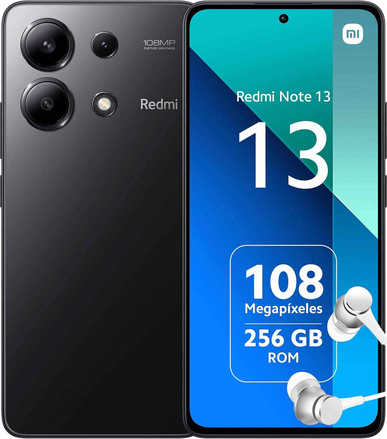 Xiaomi Redmi Note 13 8+256GB - Unlocked for All Carriers - Black (UK Version + 2 Years Warranty)-0