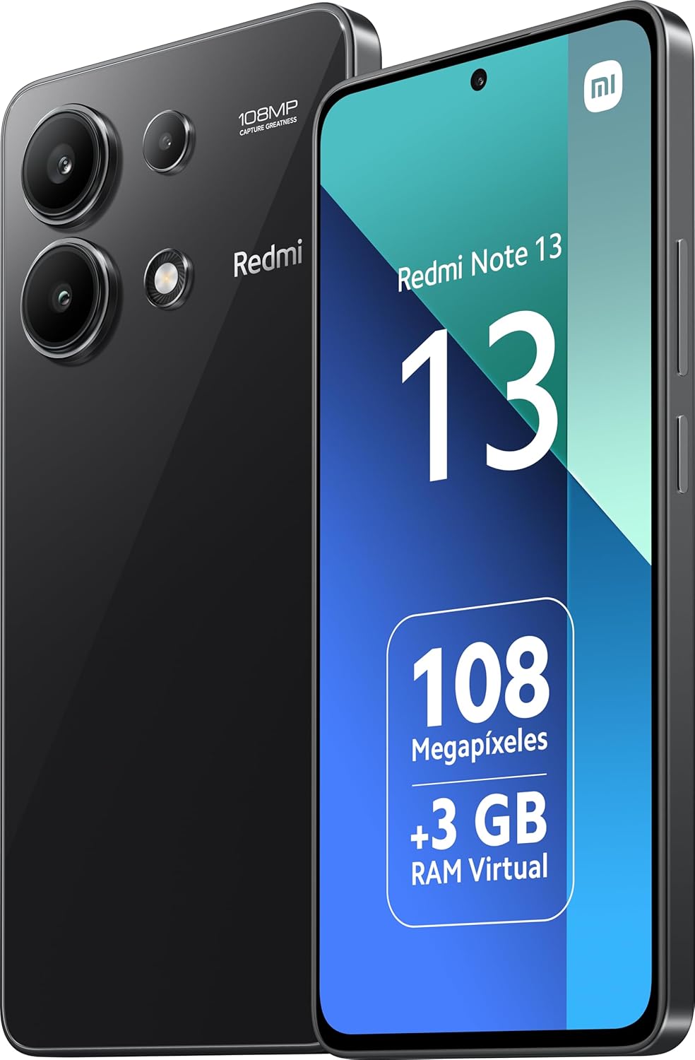 Xiaomi Redmi Note 13 8+256GB - Unlocked for All Carriers - Black (UK Version + 2 Years Warranty)-1