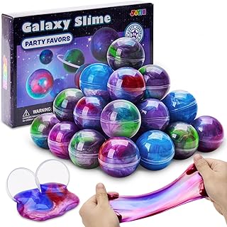 JOYIN Slime Kit, 24 Pack Galaxy Slime Ball Easter Party Favors -Non-Sticky, Mess-Free, Stress Relief, Slime Kits for Girls and Boys-slime party bag fillers