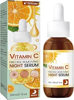 Rosarden Vitamin C Serum For Face - Anti-Dark Spots & Brightening Serum - Vitamin C Freckle Removing Night Serum with Hyaluronic Acid & Lemon Extract - Vitamin C Serum For Dull, Tired