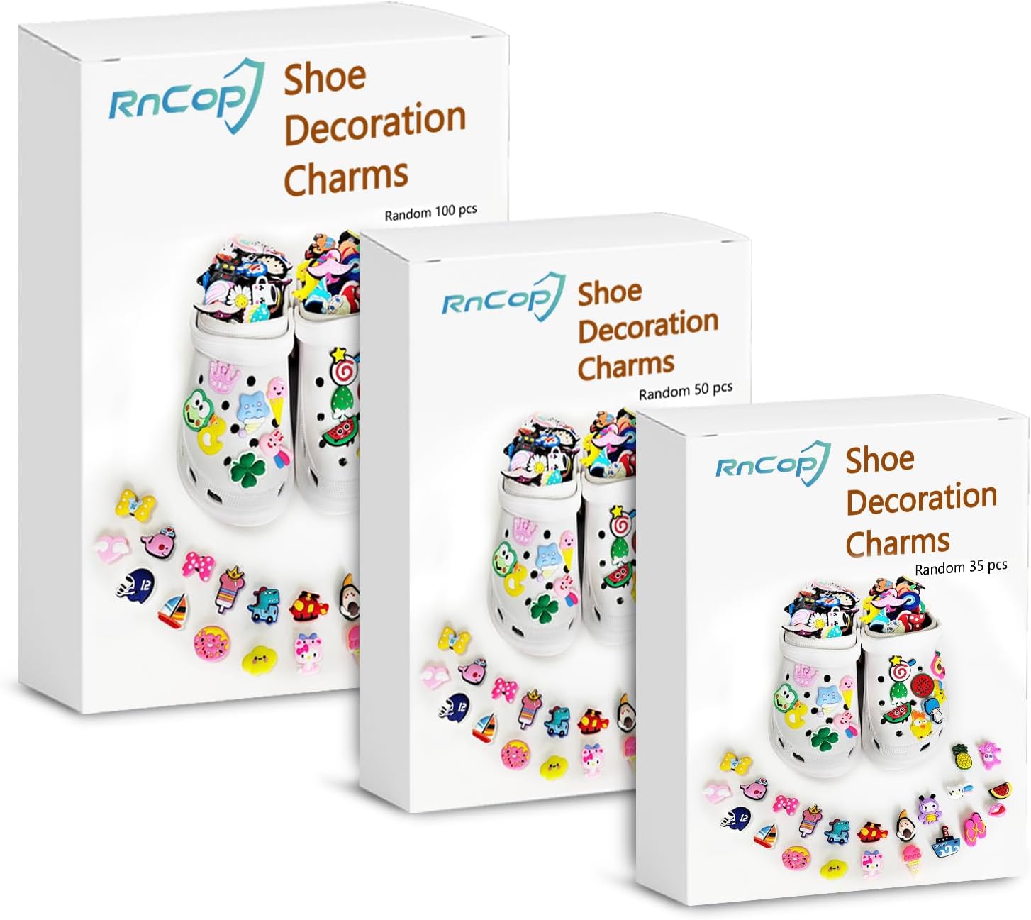 RnCop lot of 35 or 50,100 Shoe Charms for Croc Charms, Clog Decoration Cartoon Anime Charms Shoe Accessories, Cartoon Pvc Shoe Charms Decoration Party Birthday Gifts-0