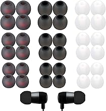 Zhtulck Earphone Buds Replacement, Earbud Tips 36 Pcs Silicone Earbud Tips - Earbud Replacement Tips with Excellent Noise Isolation and Comfort,3 Color, 3 Size