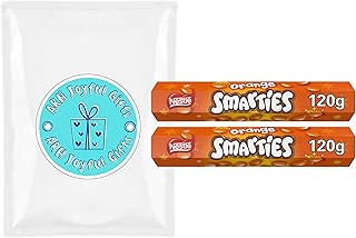 x2 Smarties Orange Milk Chocolate Giant Tube 120g - Great as Christmas Chocolate, Easter Chocolate, Halloween Chocolates and more!