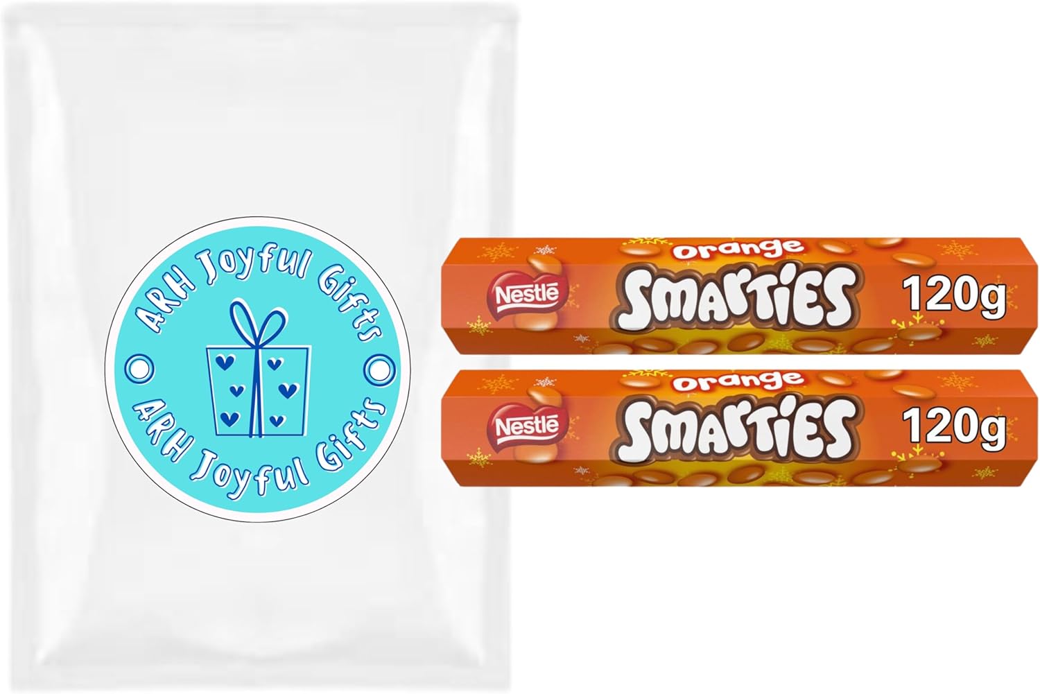 x2 Smarties Orange Milk Chocolate Giant Tube 120g - Great as Christmas Chocolate, Easter Chocolate, Halloween Chocolates and more!-0