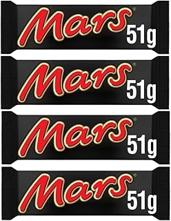 Chocolate Bar Bundle With Mars Chocolate Bars 51g (4 Pack)