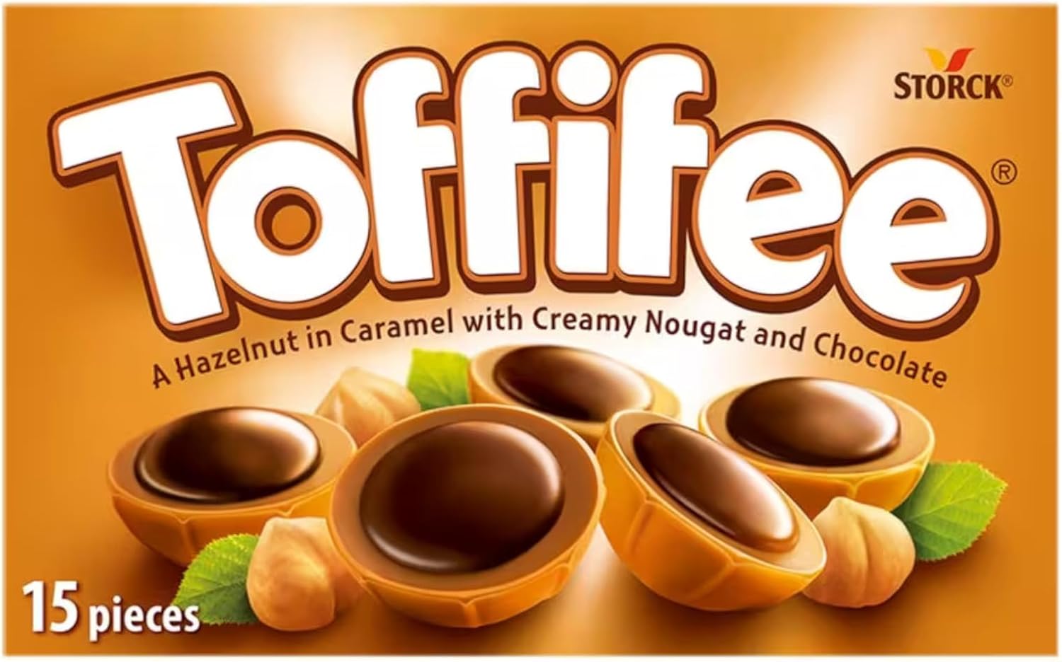 Hazelnut in Caramel with Nougat Cream and Chocolate - 6 Box Multipack Contains Toffifee 125g x 6 ( 90 Pieces )-1