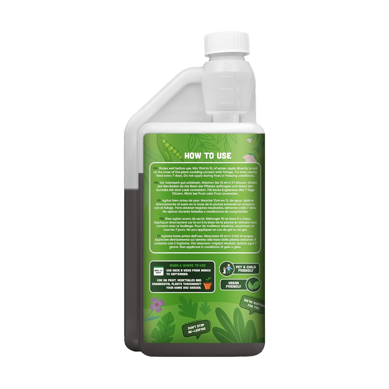 Envii Allgrow - Organic House Plant Food – Indoor & Outdoor Multipurpose Plant Fertiliser Liquid Feed - 1 Litre Makes 330 Litres-2