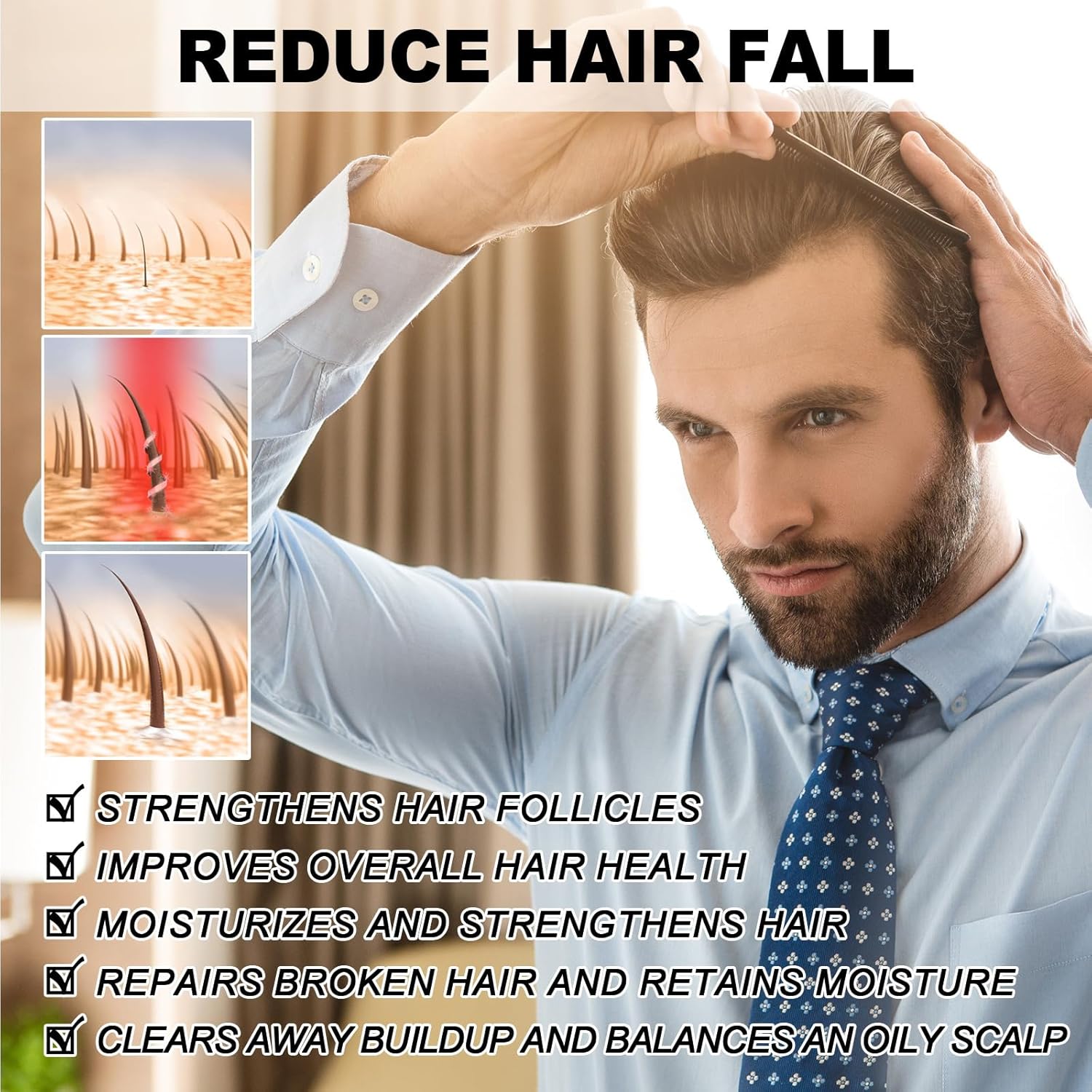 KOAHDE Hair Regrowth Foam for Men,Hair Regrowth Spray Foam,Hair Growth Foam,Anti Hair Loss Foam,Thinning Hair Foam for Men,Hair Regrowth Treatment for Men,Hair Growth Serum for Men,Hair Loss Serum-2