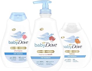 Baby Dove Head To Toe Wash Rich Moisture 400ml & Baby Dove Rich Moisture Shampoo 400ml & Baby Dove Rich Moisture Lotion 200ml