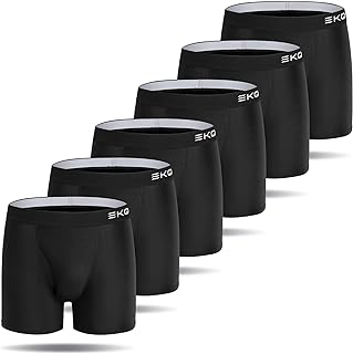 IGOLUMON Mens Boxers Shorts Multipack 6 Pack Mens Bamboo Rayon Underwear with Open Fly Pouch Men's Underpants Moisture Wicking Fitted Hipster Briefs