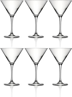 Cristal D'arques Martini Cocktail Glasses - Set of 6 - Height 18.8 x Width 12cm, 300ml