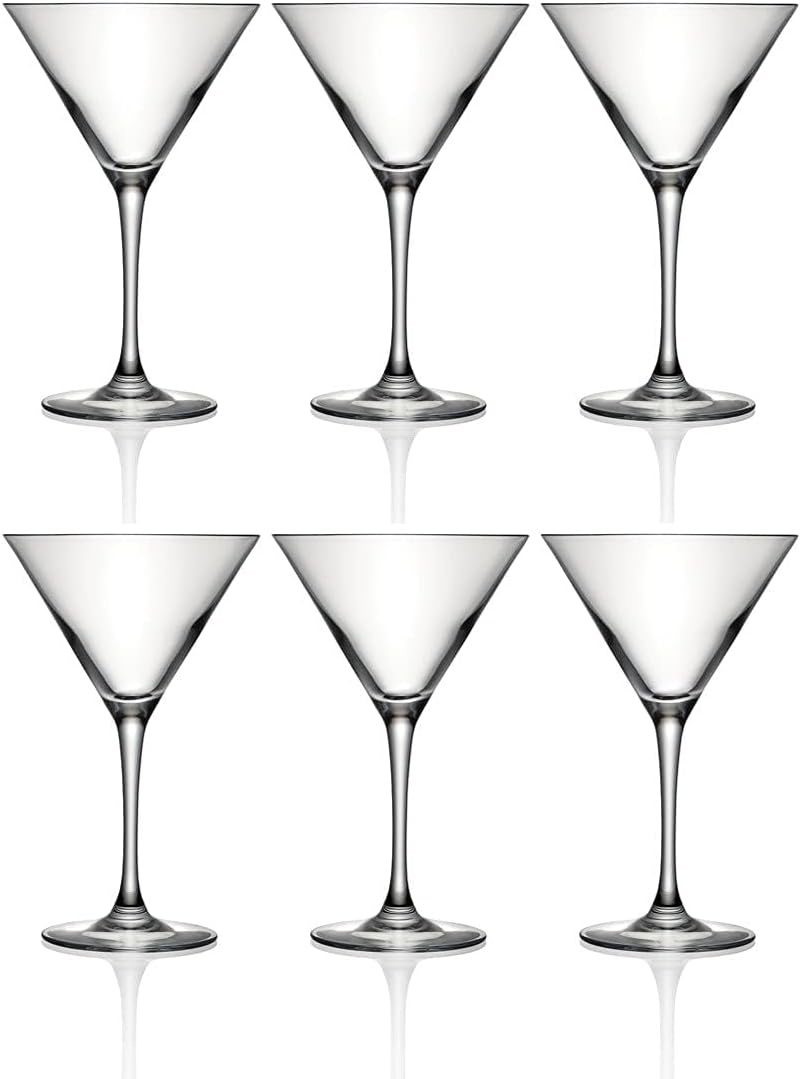 Cristal D'arques Martini Cocktail Glasses - Set of 6 - Height 18.8 x Width 12cm, 300ml-0