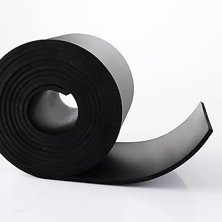 WOPPLXY Neoprene Rubber Sheet - 120mmW x 3mmT x 3mL Solid Rubber Strips - Rubber Rolls for Flooring Protection, DIY, Leveling, Anti Slip