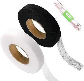 Redamancy 2 Pack Wonder Web Hemming Tape, 60 Meters Iron On Hemming Tape, Hemming Tape for Trousers, Hemming Tape for Curtains, for Splicing Fabrics, Trousers, Curtains, Clothes, 2cm Wide