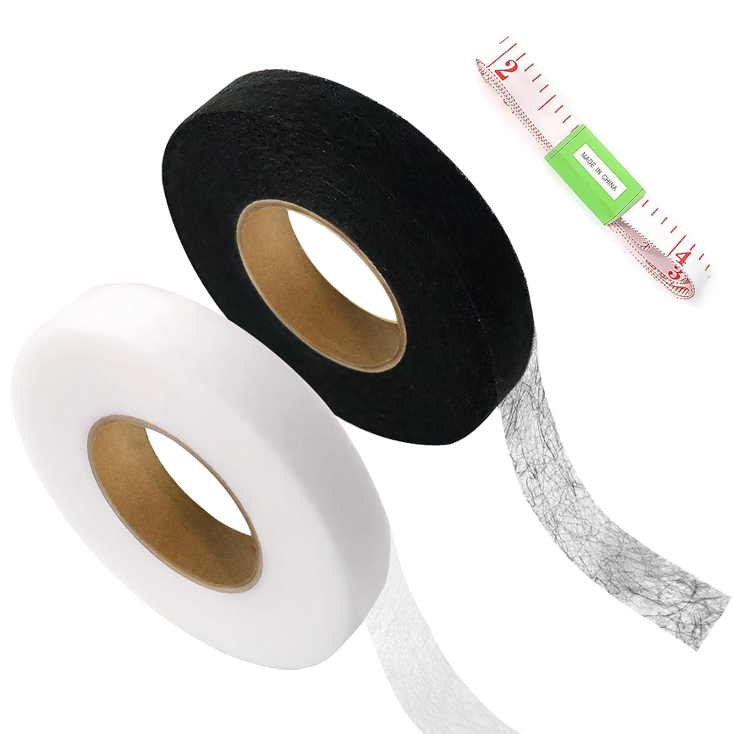 Redamancy 2 Pack Wonder Web Hemming Tape, 60 Meters Iron On Hemming Tape, Hemming Tape for Trousers, Hemming Tape for Curtains, for Splicing Fabrics, Trousers, Curtains, Clothes, 2cm Wide-0