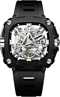 CIGA Design Automatic Mechanical Watch - X Series Eye of Horus Wristwatch for Men Skeleton Style Bioceramic Case with Silicone Straps