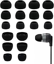 9 Pairs Silicone Earbuds Tips Earphone Replacement Earbud for In-Ear Headphones Noise Isolation Cover Caps 3 Different Size (S/M/L), for 4.5mm to 6mm Diameter Earphones (Black)