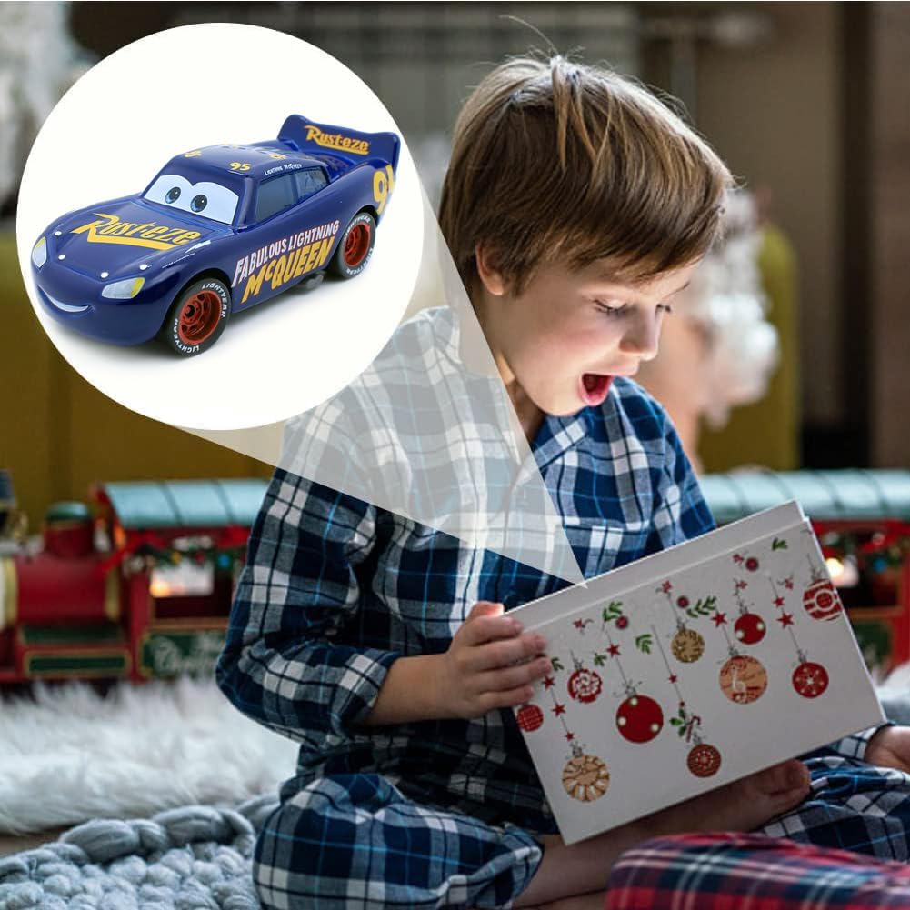 DVSWDMA Blue Mini Model Racing Cars, Collectable Toy Cars for Boys, Creative Toy Cars Sports Car Movie Character Toy Cars, Birthday Present for Boys Girls, Children Aged 3 Years and Over.-3