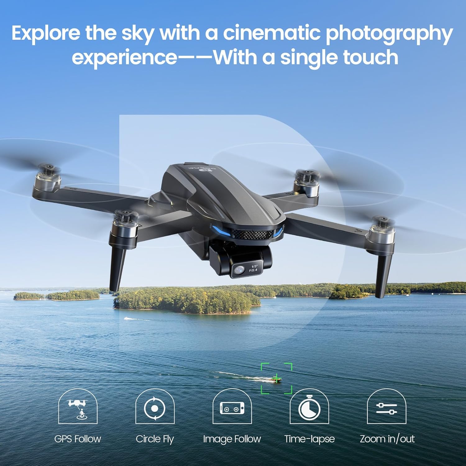 DEERC D65 4K EIS Camera Drone with 2-Axis Gimbal for Adults, 26-Min Long Flight Time, Easy GPS Quadcopter with Brushless Motor, 4K/30FPS, Auto Return, Follow Me, Under 249g, Ideal for Beginners-5