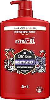 Old Spice Night Panther Men’s Shower Gel & Shampoo 1000ml Multi-Use 3-in-1 Hair-Face-Body Wash. Long Lasting Fresh, Perfume Quality Scent