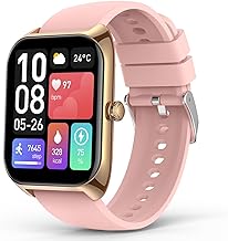 Smart Watch(Answer/Make Call), 2.02" Smartwatch with Blood Pressure Blood Oxygen Heart Rate Sleep Monitor, IP68 Waterproof Fitness Tracker 100+ Sports Modes Compatible with iOS Android for Women