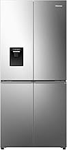 Hisense RQ5P470SMIE Wifi Connected American Fridge Freezer Cross Door with Water Dispenser, No Frost, 482 liters, Stainless Steel - E Rated, Noise level: 37 decibels, H178.5 x W79.4 x D69.8 (cm)