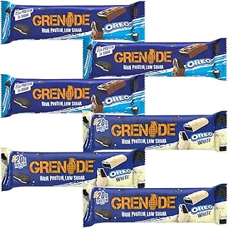 Protein Bar Bundle With White Chocolate Protein Bar 60g x3 & Chocolate Protein Bar 60g Granade Oreos Bars (6 Pack)