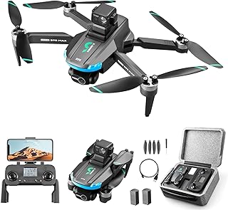 Dodoore S9S Quadcopter with Camera 4K Professional 2-Axis EIS GPS Brushless 5G WIFI Optical Flow Positioning, 50mins Long Flight Gesture Control Trajectory Flight Auto Return Headless Mode 2 Battery