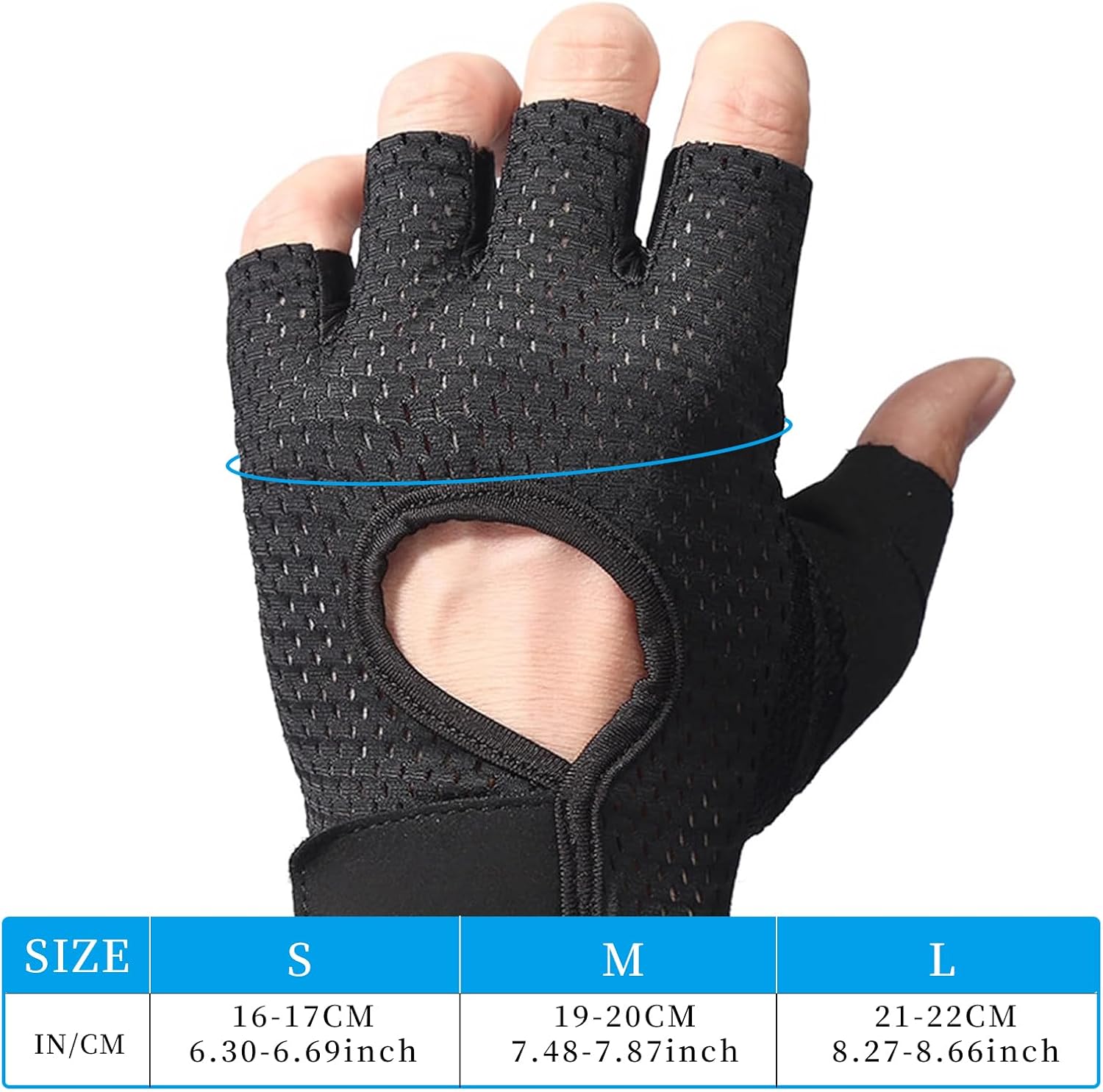 CYZBL Gym Gloves Soft, Half Finger Fitness Gloves, Black Training Gloves Anti Slip, Training Gloves Anti Slip for Weightlifting, Bodybuilding, Cycling, Rowing, Rock Climbing and Outdoor Sports-1