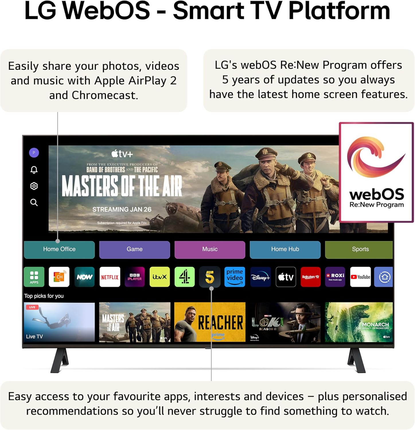 LG 43NANO82T6B 43-Inch 4K UHD Smart TV, (α5 AI Processor Gen7, Freeview Play and Amazon Alexa, 60Hz), Ashed Blue [Model 2024]-5