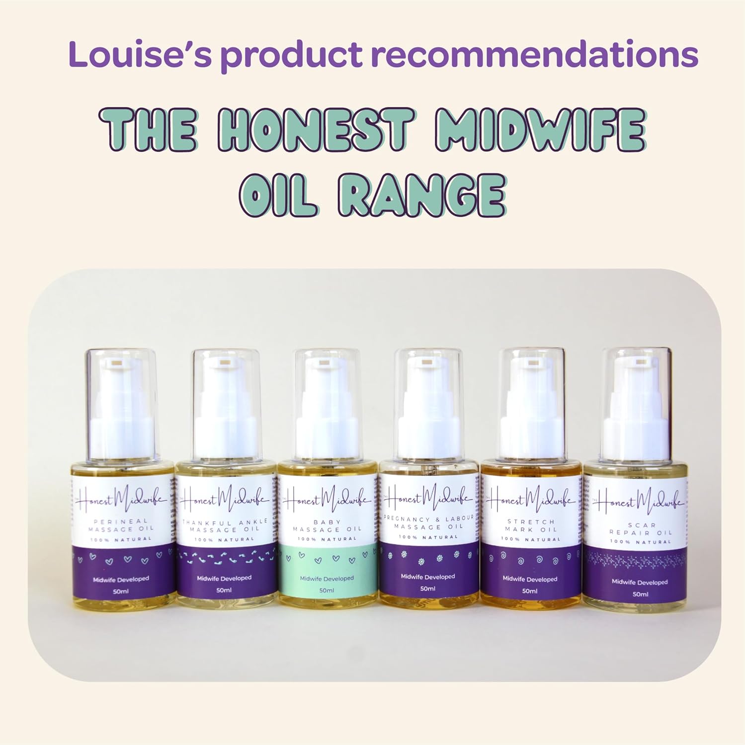 The Honest Midwife Baby Oil • 50ml • Massage Oil to Soothe, Moisturise & Heal • Suitable for Eczema + Cradle Cap • 100% Natural • Vegan • Cruelty-Free • Coconut Oil, Cocoa, Wheat Germ Oil + Vitamin E-8