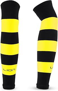 LION SPORTSWEAR Kids/Youth Football Sock Sleeves To Accompany Grip Socks - Fits Over Calf/Shin Pads - Variety Of Colors To Match Your Team Kit