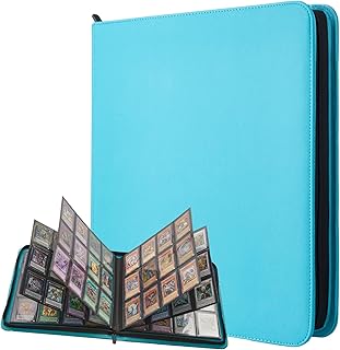 Lictin Trading Card Album, 576 Pockets Card Binder with Zipper Closure, Waterproof Trading Binders with Slide Loading, Cards Organizer Album for Game Card, Sports Card, Gift Cards, etc.