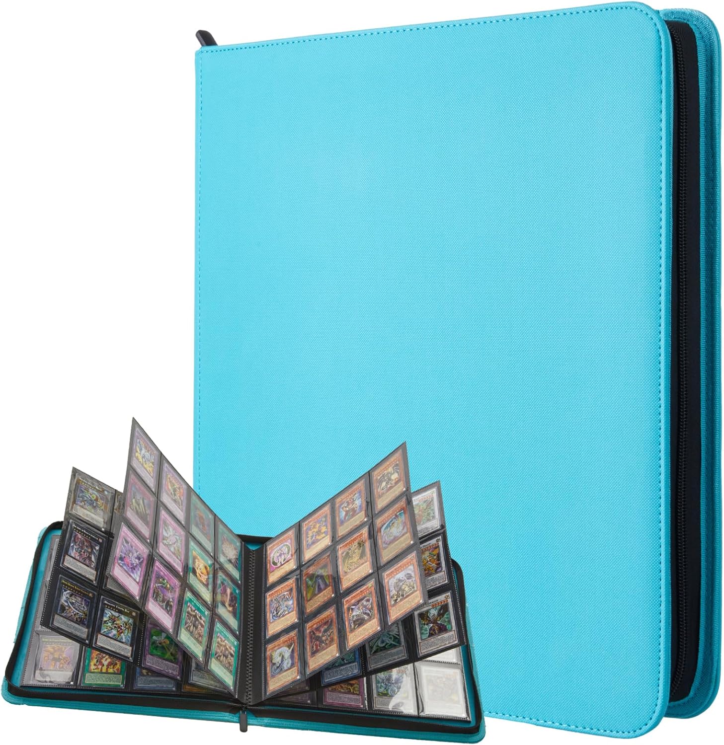 Lictin Trading Card Album, 576 Pockets Card Binder with Zipper Closure, Waterproof Trading Binders with Slide Loading, Cards Organizer Album for Game Card, Sports Card, Gift Cards, etc.-0