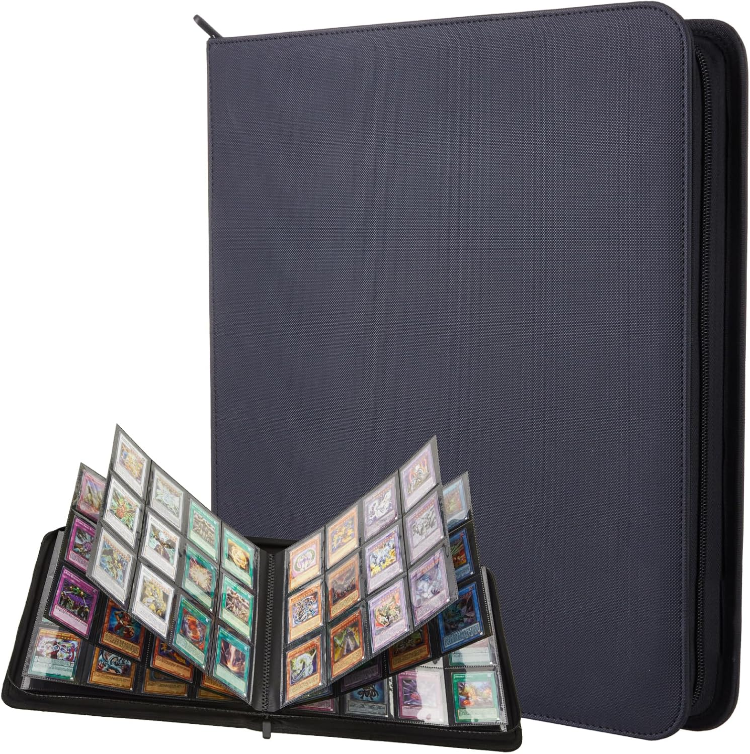 Lictin Trading Card Album, 576 Pockets Card Binder with Zipper Closure, Waterproof Trading Binders with Slide Loading, Cards Organizer Album for Game Card, Sports Card, Gift Cards, etc.-0