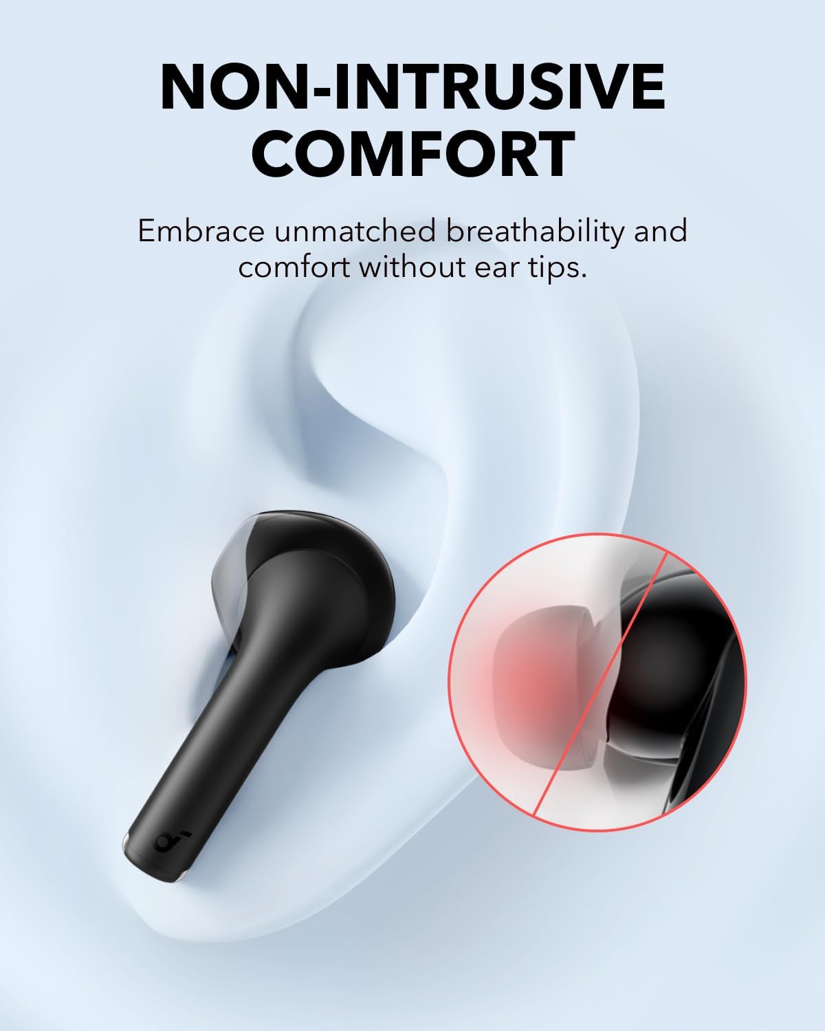 soundcore K20i by Anker, Semi-in-Ear Earbuds, Bluetooth Wireless, 36H Playtime, Fast Charge, Clear Sound, Comfortable Fit, ENC 2-Mic Clear Calls, Custom EQ, IPX5, Bluetooth 5.3, App Control-1