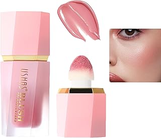 Liquid Blush Cream Blush for Cheeks Soft Lightweight Blush Stick,Liquid Blush for Cheeks Natural Looking Color Long-Wearing Smudge Proof,Pink Liquid Blusher Makeup For Women All Day (#02)