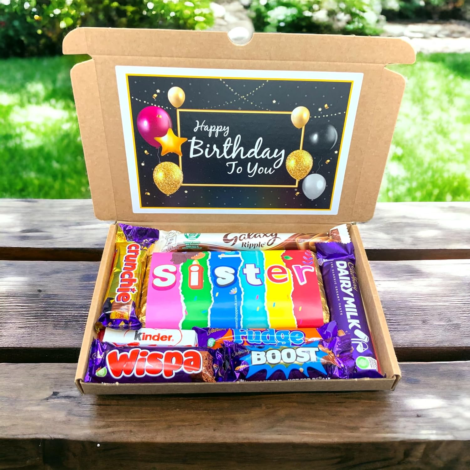 SISTER Chocolate Hamper - Birthday Gift for Sister - Happy Birthday Sister - Gift for Her - Present for Sister - Letterbox Gift Hamper-2