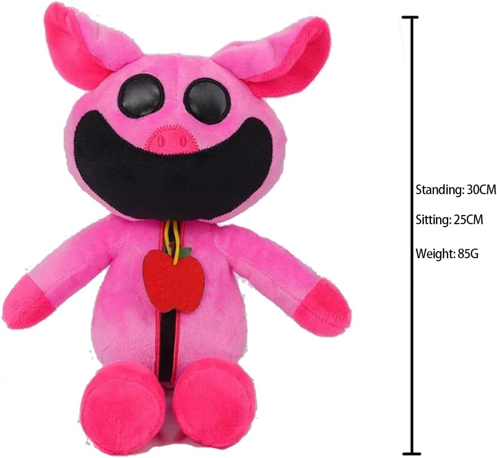 TOOOY Pink Pig Plushie Smiling CrittersPlush Toy, 12 Inches Soft Animals, Kissy Missy Plush, Cartoon Play Toys Dolls - Perfect for Kids' Birthday Gifts-1