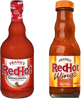 Hot Sauce Bundle With Franks Red Hot Original 148ml & Franks Red Hot Wings Buffalo 148ml (2 Pack)